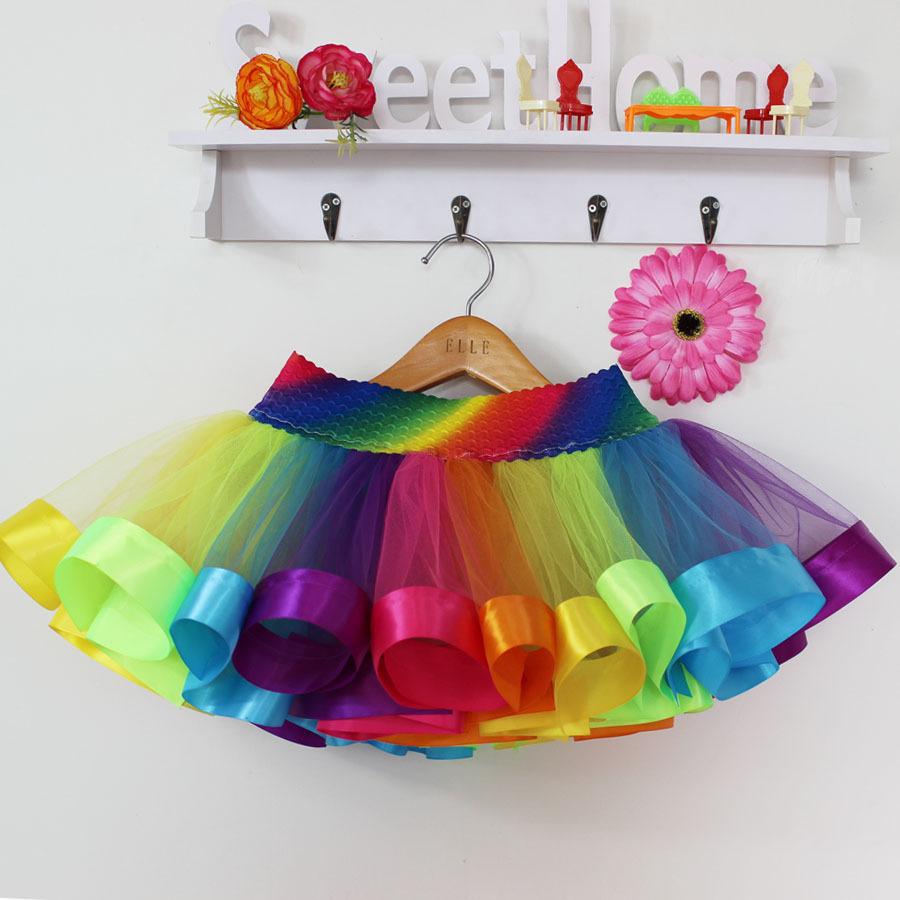 tutu skirt rainbow