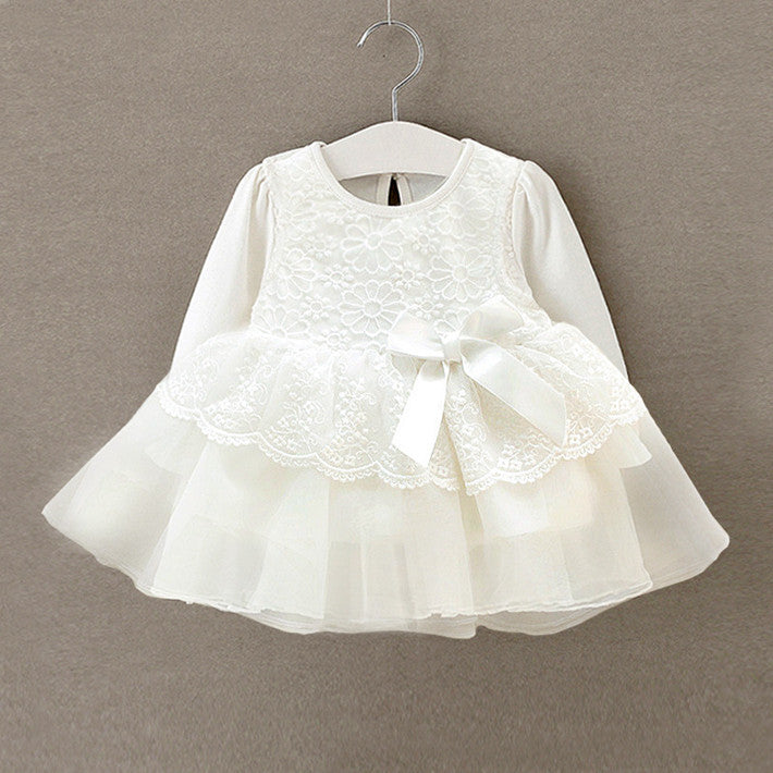 newborn white dress