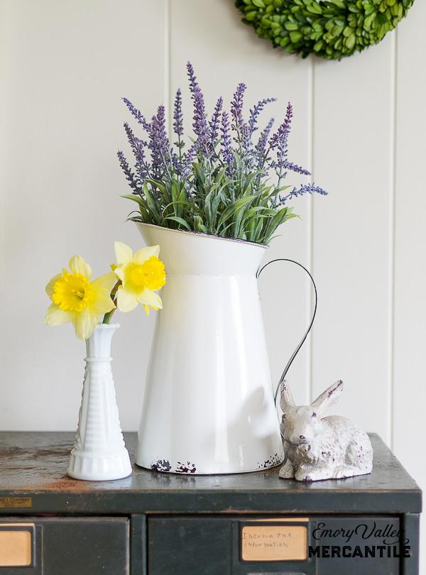 Faux Lavender Bush Spray – Emory Valley Mercantile