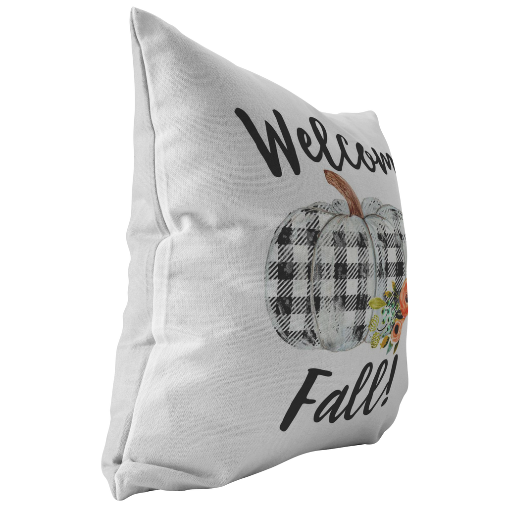 plaid pumpkin pillow