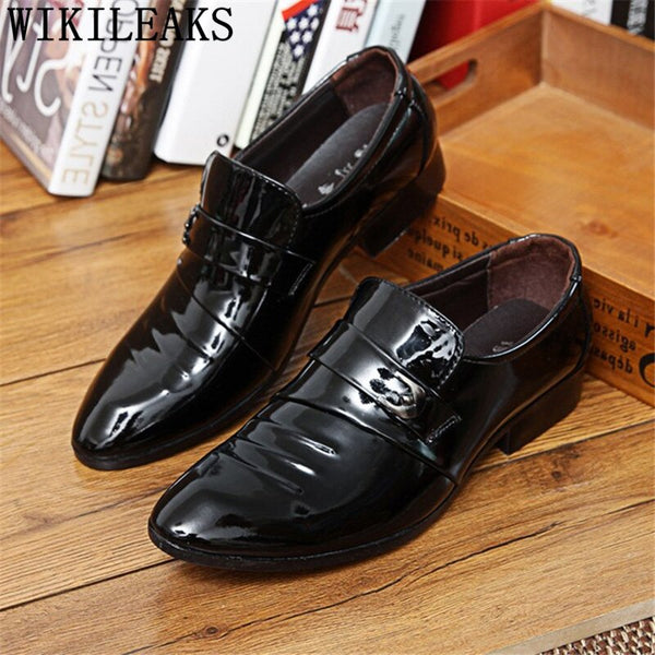 patent leather black oxford shoes for men crocodile skin shoes men wed ...