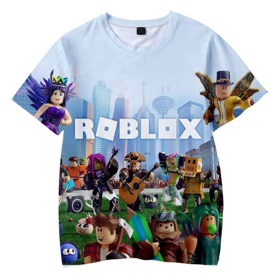 Luckyfridayf 2018 New 3d Roblox Print Summer Short Sleeve Cool - girls roblox logo game short sleeve t shirt cotton tops tee