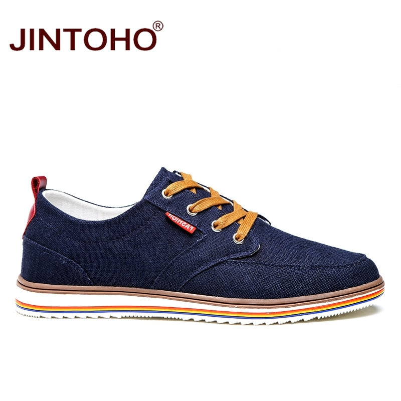 Breathable Men Shoes Sales Lace Up Canvas Shoes - ThreadCreed