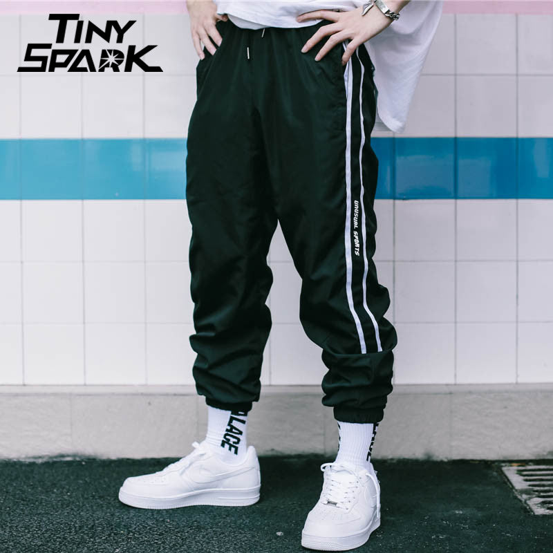 black track pants outfit