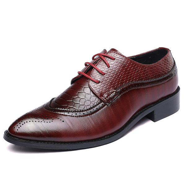 Road Track Large Size Brogue Fashion Men's Casual With Leather Shoes M ...