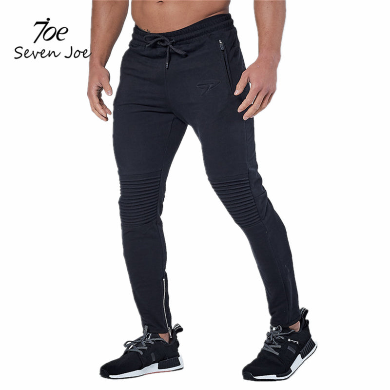 Men Full Sportswear Pants Casual Gyms Men Fitness Workout Pants Skinny Sweatpants Trousers Jogger Pants Zip Pocket