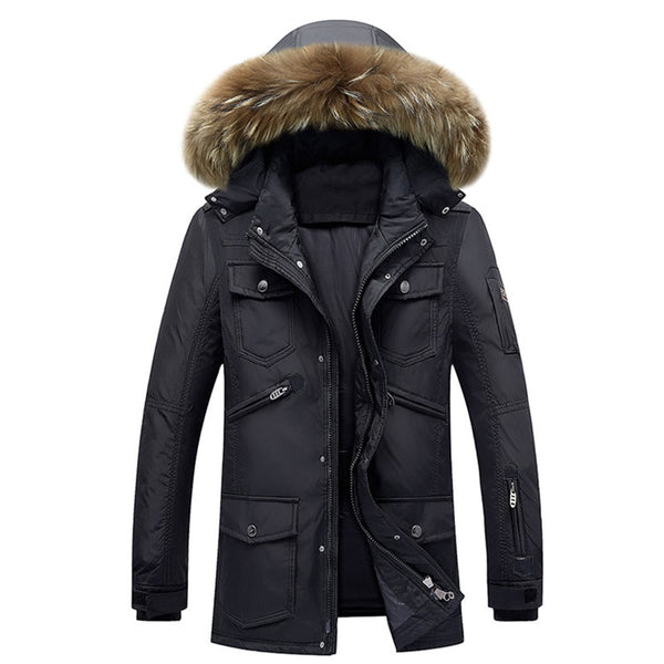 Men's Winter Coat 90% White Duck Down Jacket Coat Casual men Down Jack ...