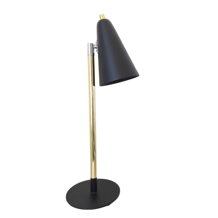 black and brass desk lamp