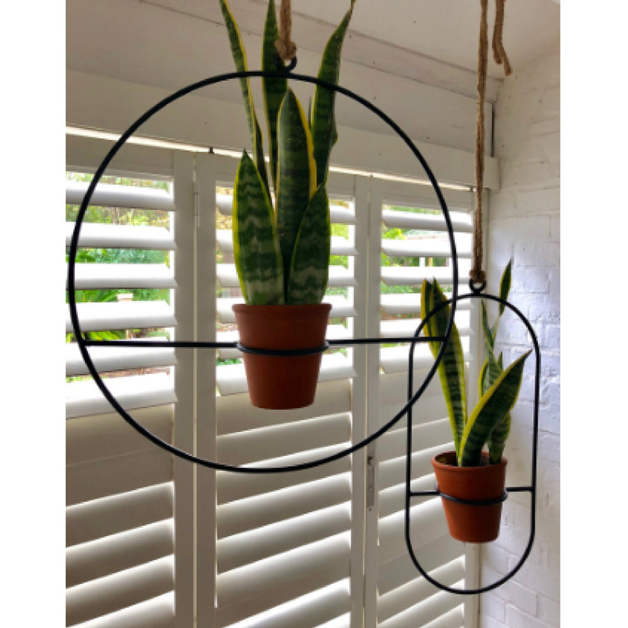 Round Hoop Hanging Pot Plant Holder - KNUS - KNUS Home Decor