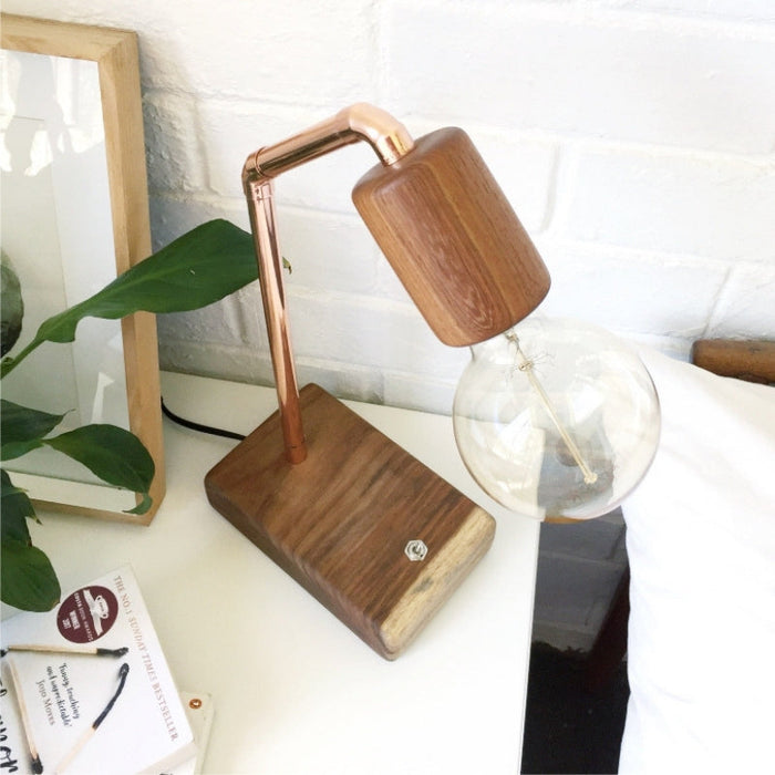 wooden base lamp