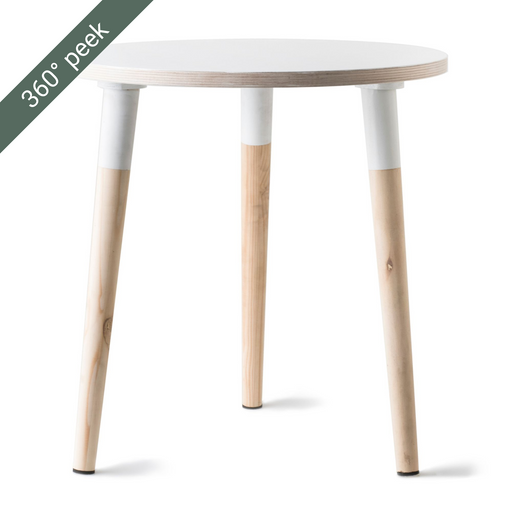 white dipped side table