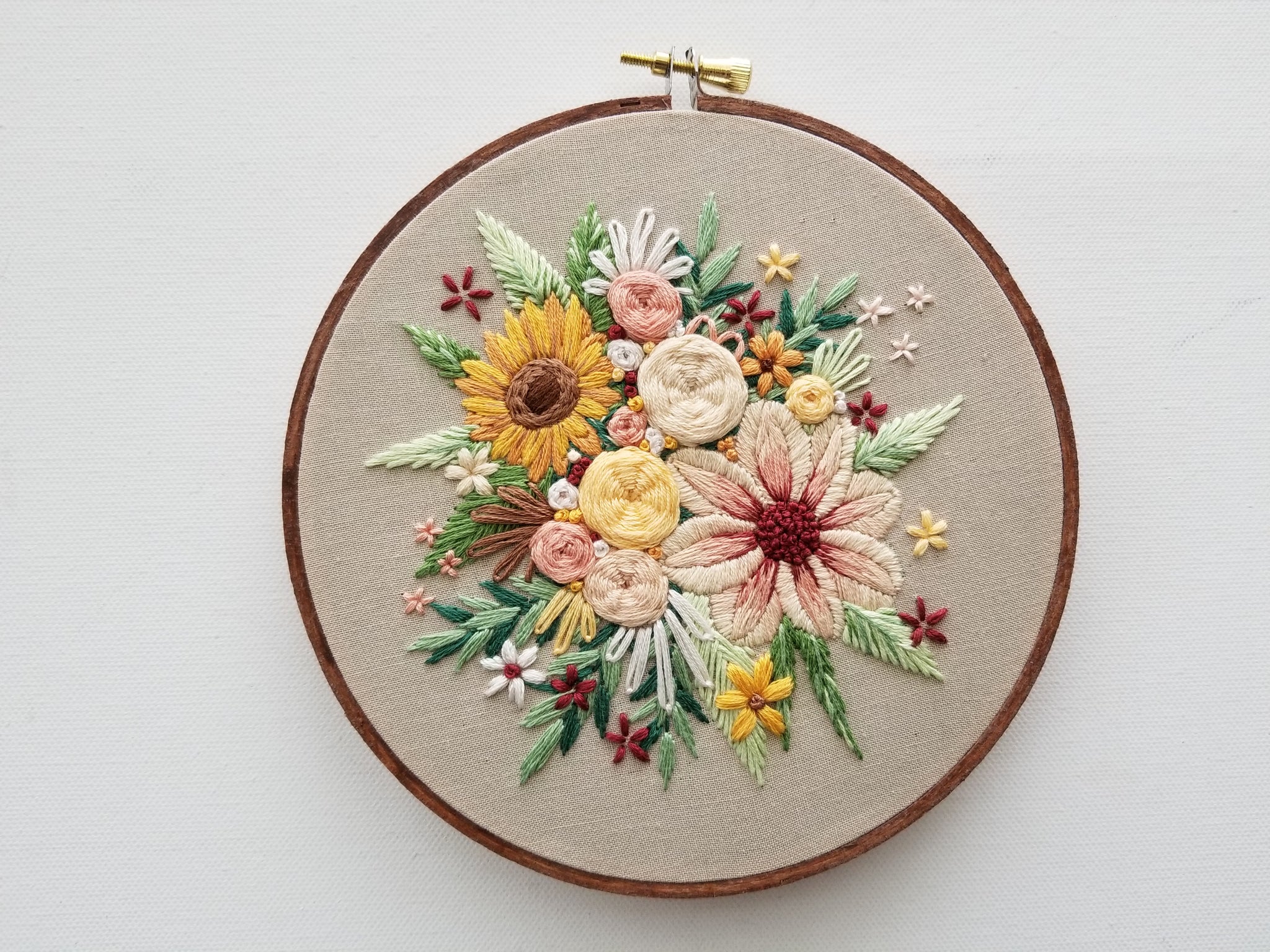 Floral Harvest Embroidery Pattern (PDF) Jessica Long Embroidery