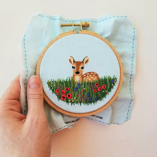 Vervaco Longstitch Embroidery Kit 5 inchX6.4 inch-Little Deer, Other