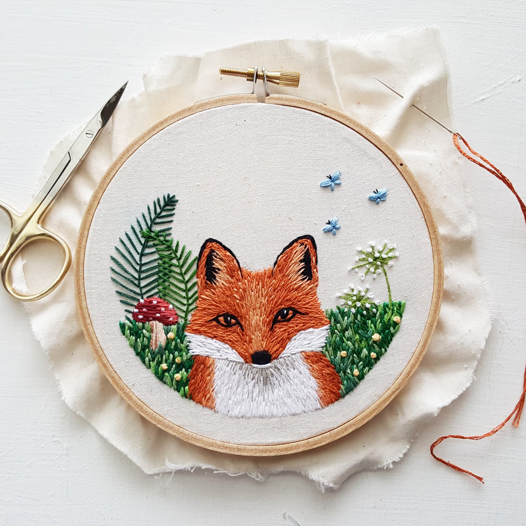 Download Little Fox Embroidery Pattern Pdf Jessica Long Embroidery