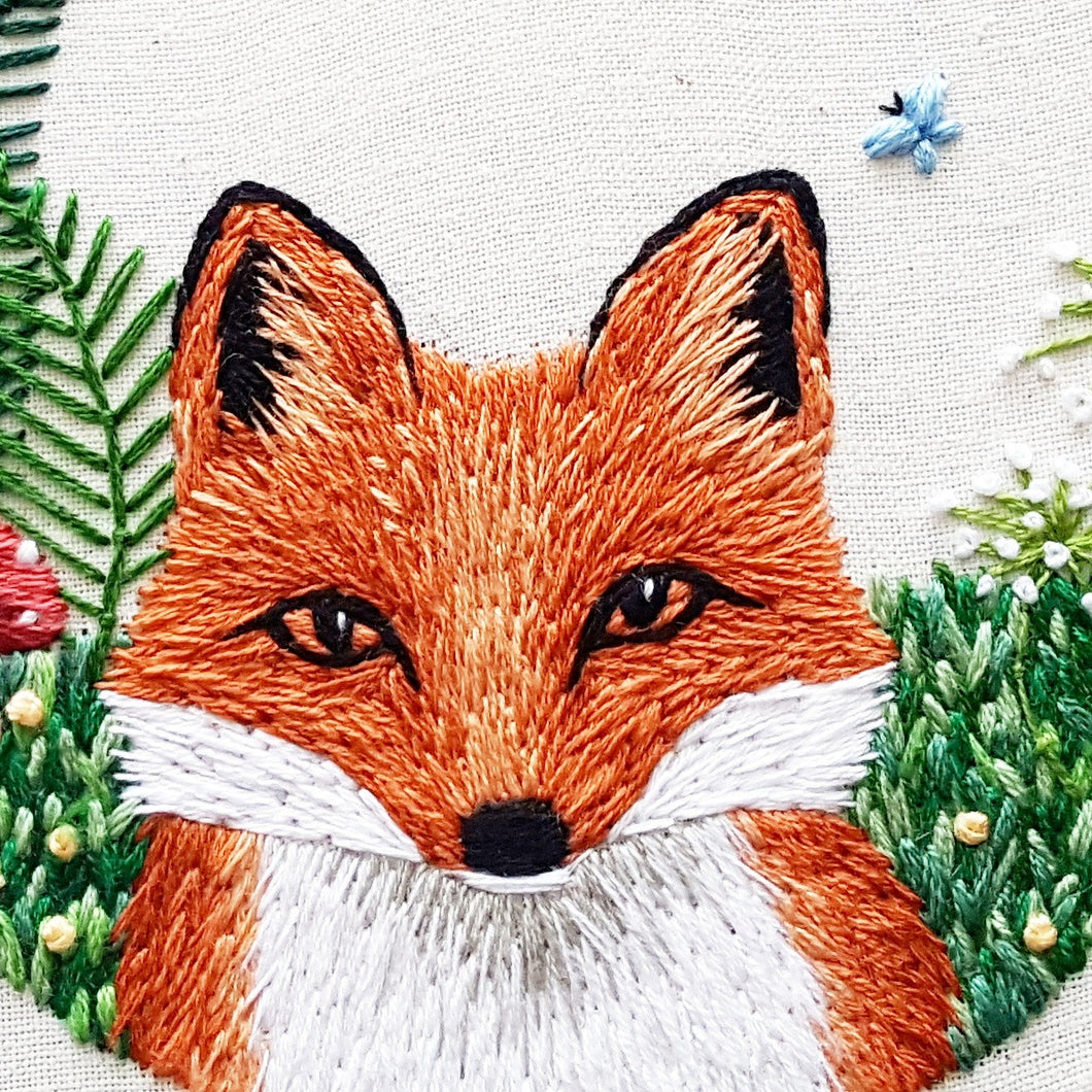 Little Fox Embroidery Pattern (PDF) – Jessica Long Embroidery