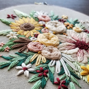 Floral Harvest Embroidery Pattern (PDF) – Jessica Long Embroidery