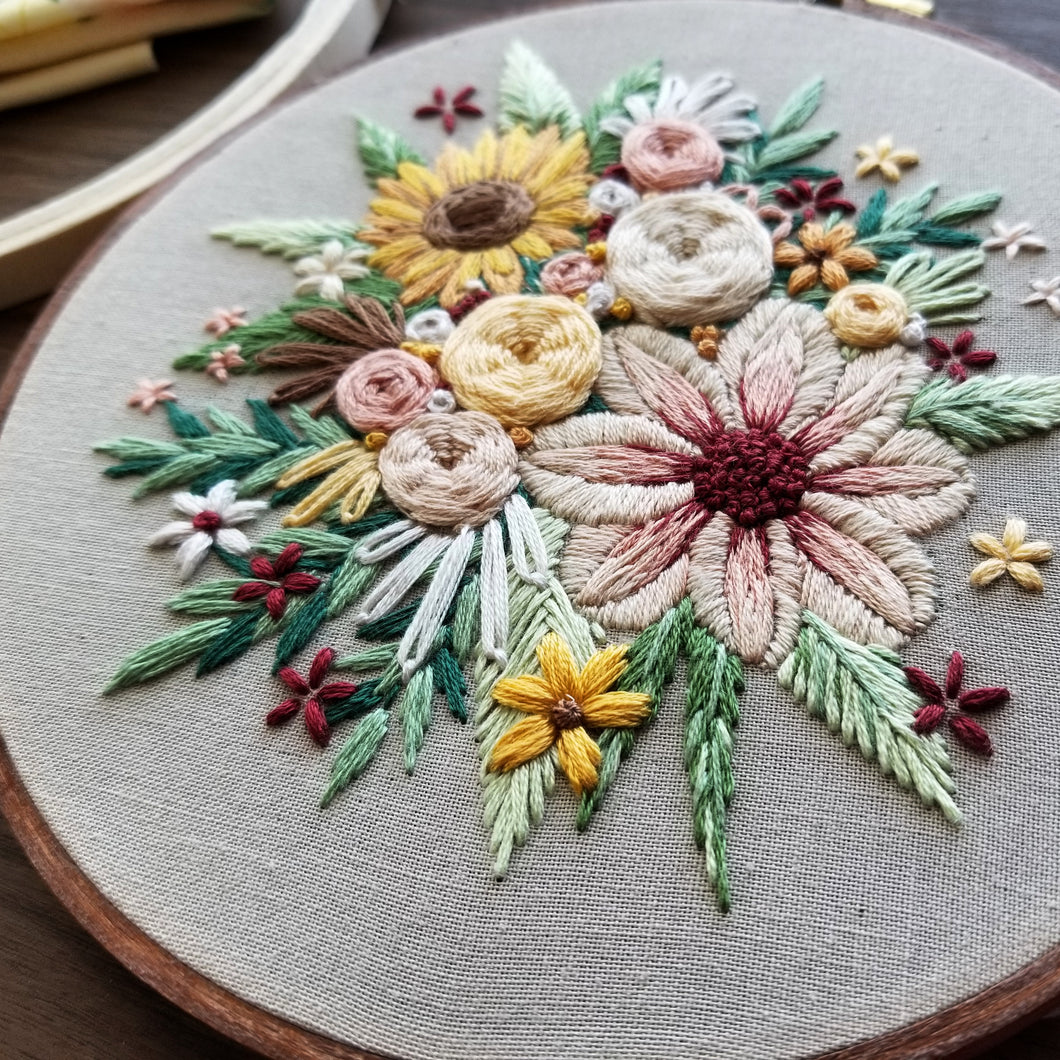  Floral  Harvest Embroidery  Pattern  PDF Jessica Long 
