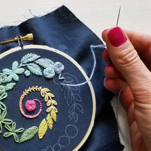 Spiral Sampler Beginner Embroidery Pattern (PDF)