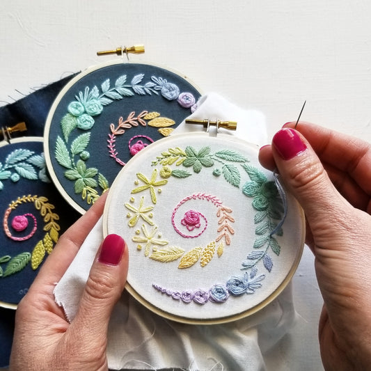 Spiral Sampler Beginner Embroidery Kit - NAVY — World Cup Cafe & Fair Trade  Market