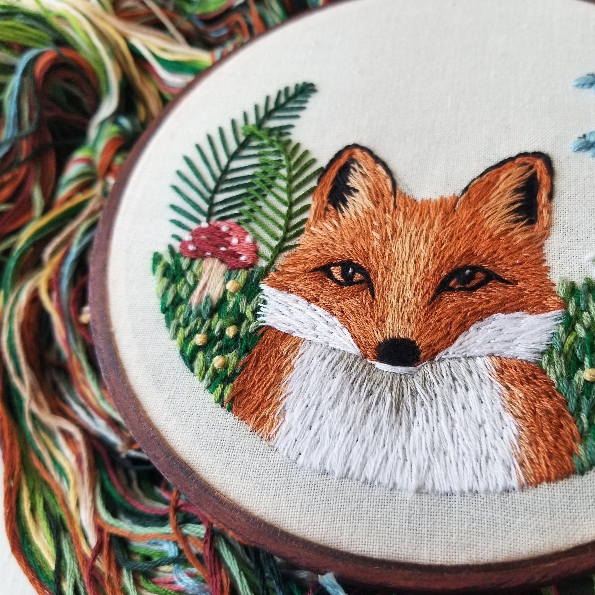fox embroidery pattern free