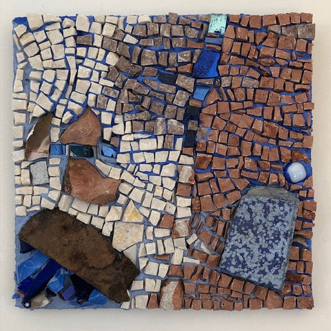 Mosaic artwork - Bundi Blue with semi precious stone