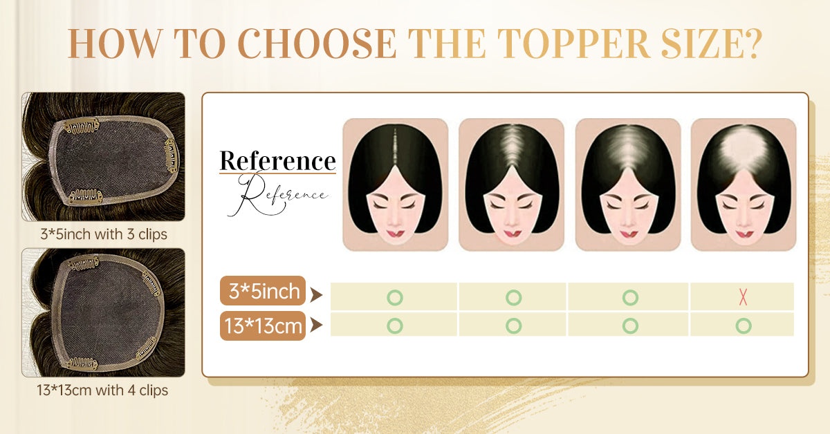 How to choose the topper hair size,hair extensions