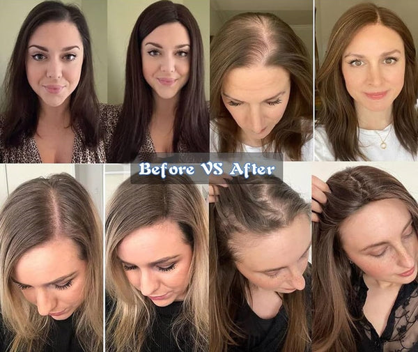 hair topper before and after