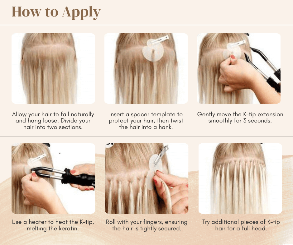 How to apply sunny hair k tip hair extensions kertain ahir extensions