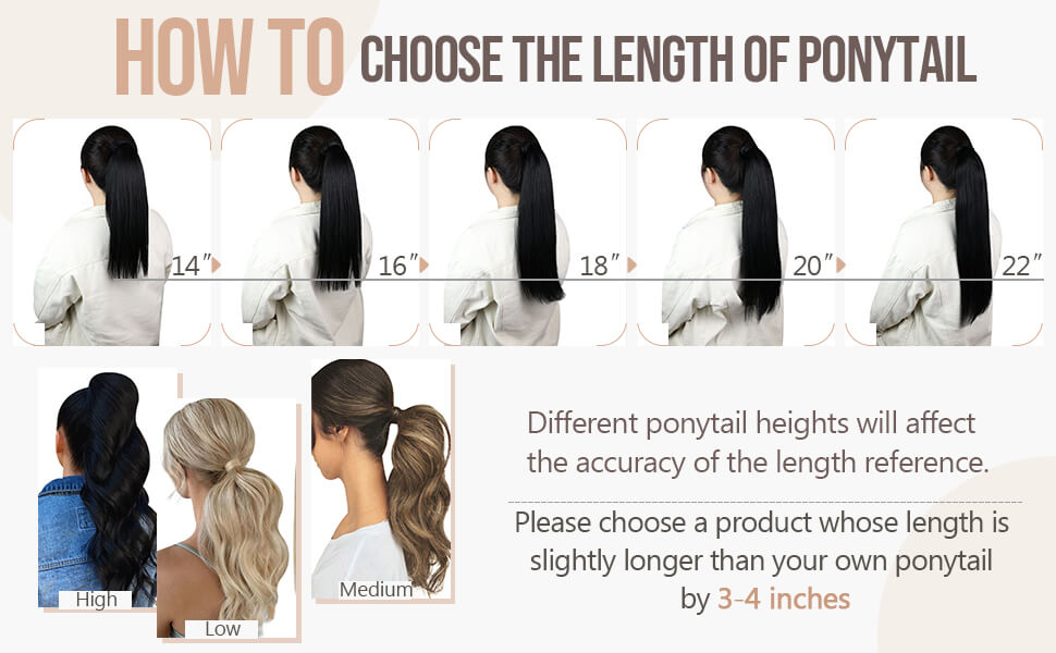 ponytail human hair length guide how to choose the ponytail human hair extensions