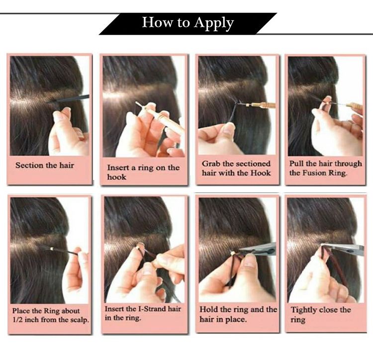 how to apply I tip Keratin human hair