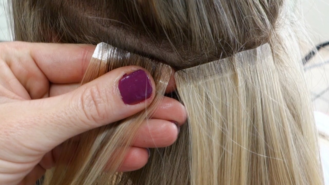 How to use tape in hair extensions