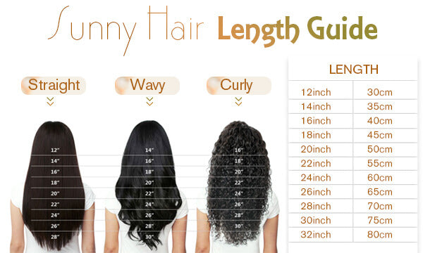 Sunny hair high quality 100% remy human hair extensions