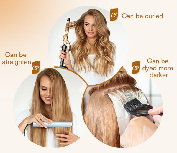 sunny hair hair extensions can be curled, straightened, washed