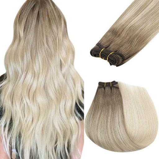 Sew Hair Extensions Human Hair  Invisible Flat Weft Human Hair