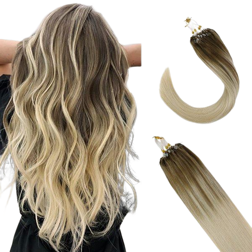 Micro Beads Hair Extensions Darkest Brown with Blonde #2/6/24 – youngsee