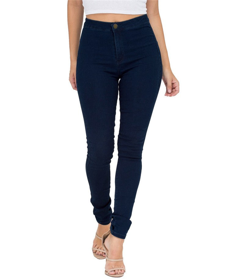 navy high waisted jeans