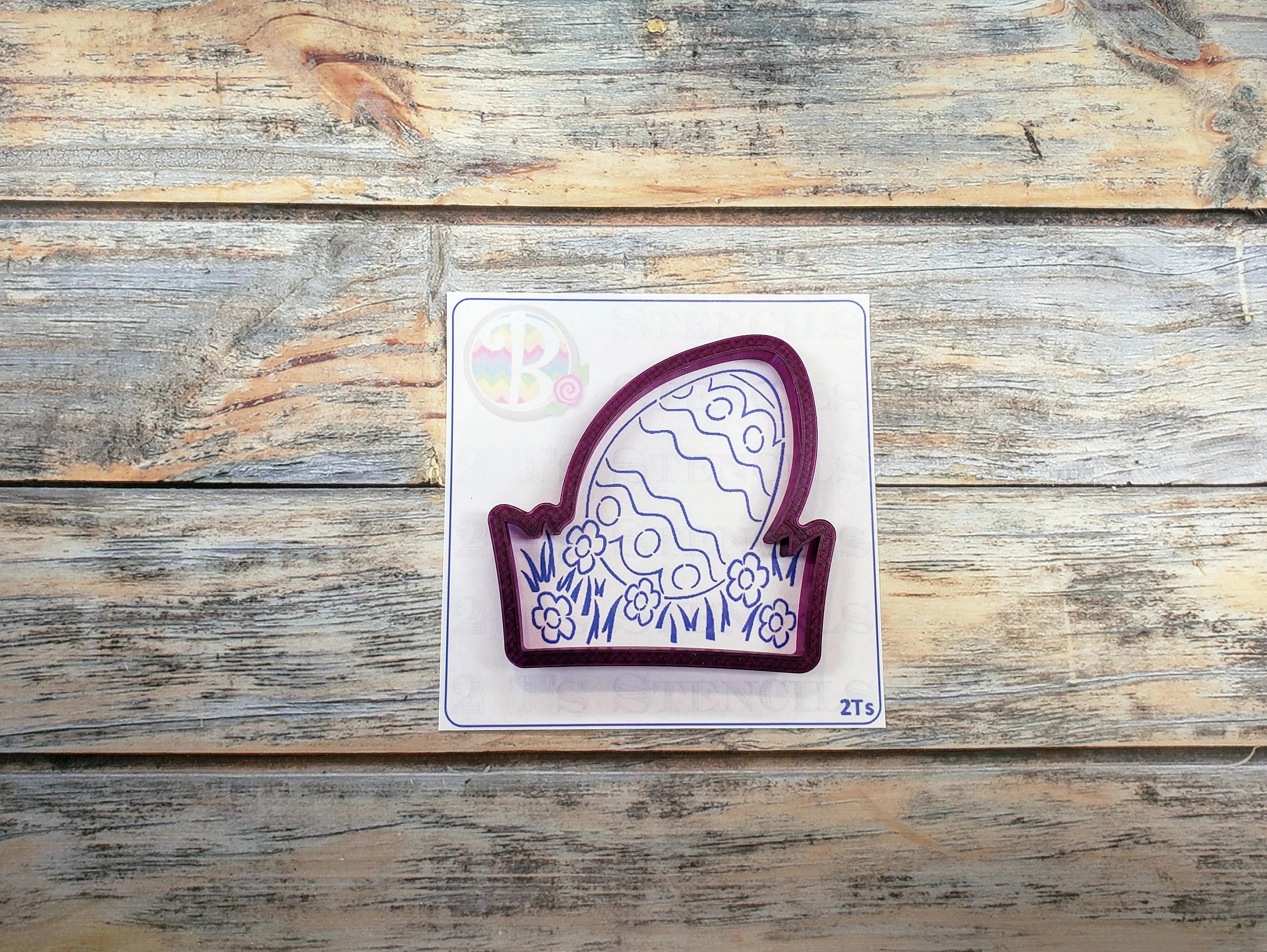 Easter Egg in Grass Paint Your Own PYO Cookie Cutter