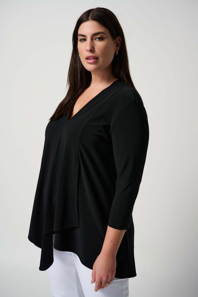 Joseph Ribkoff Geometric Tunic in Black 161066