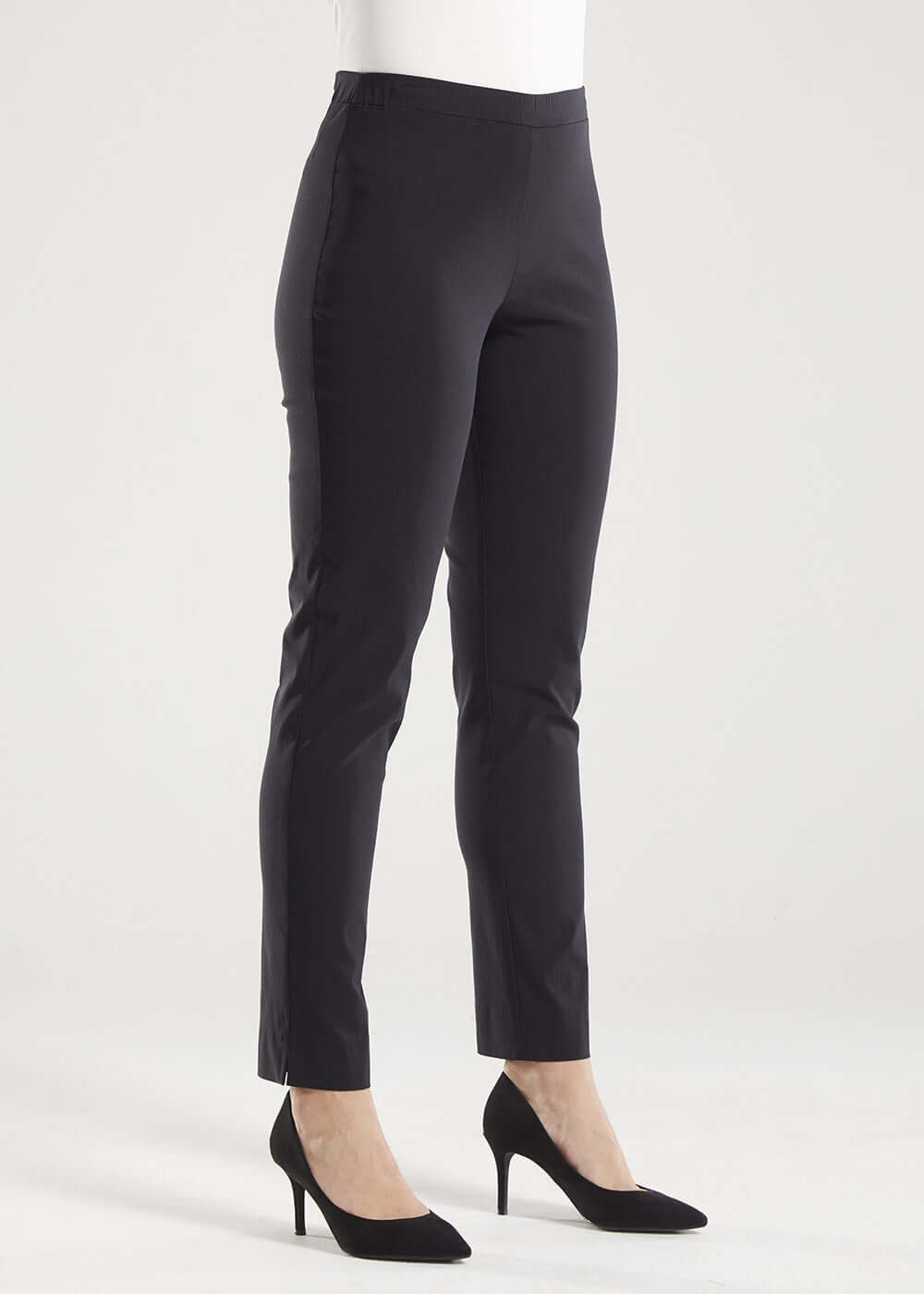 Up 28 Inch Luxury Ponte Slim Ankle Pant in Black