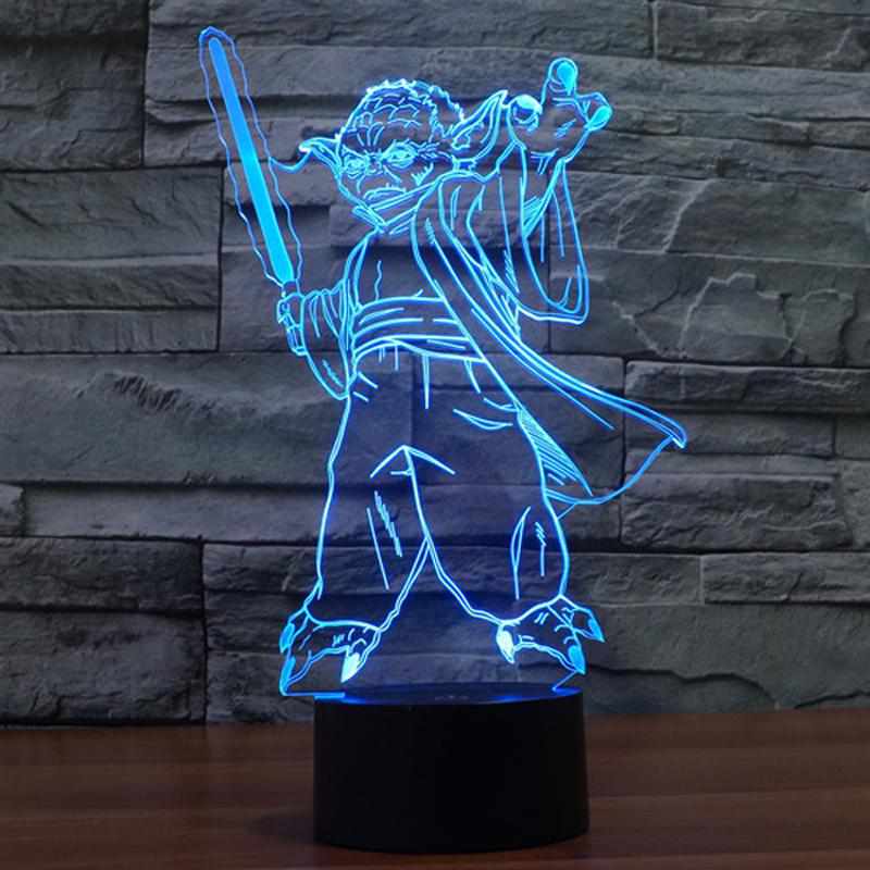 yoda 3d lamp