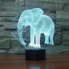 elephant 3d led illusion lamp