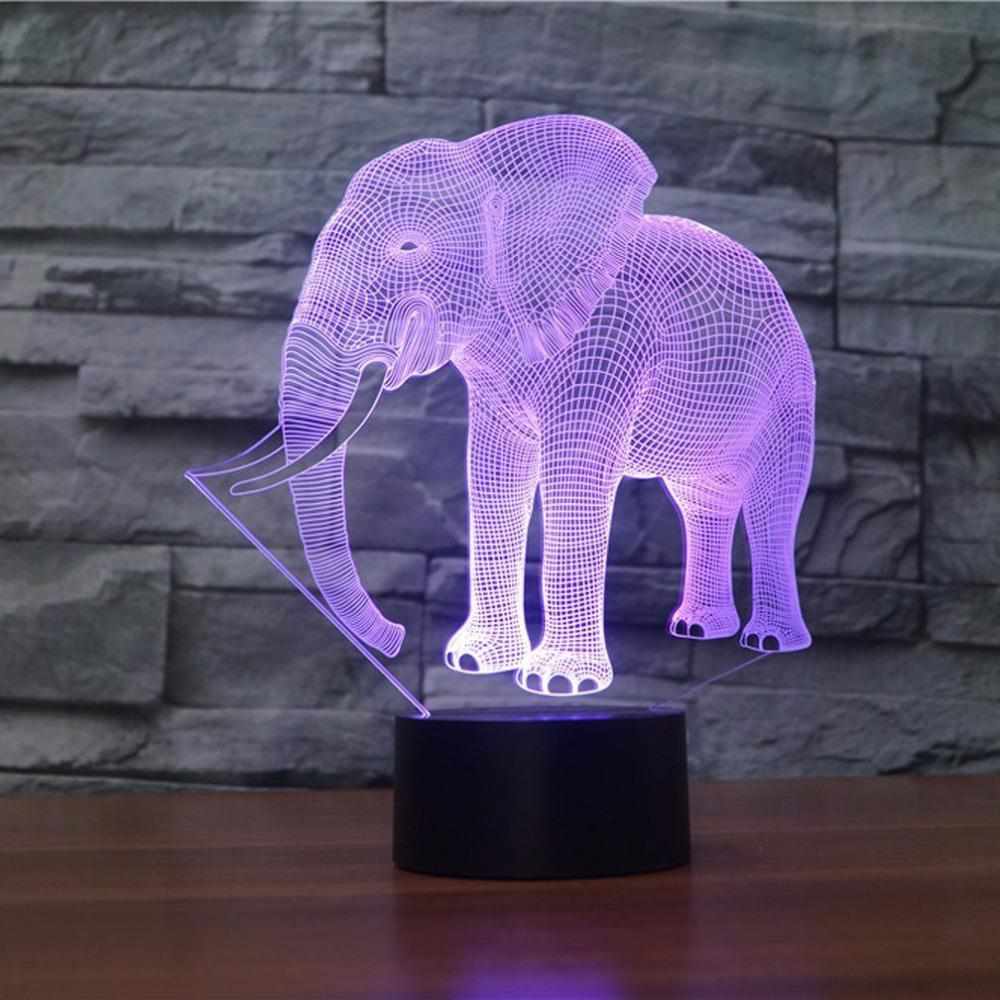 light up elephant lamp