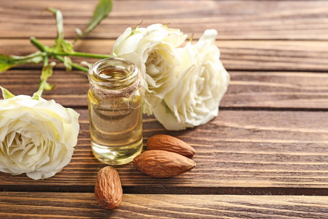 sweet almond oil with rosewater