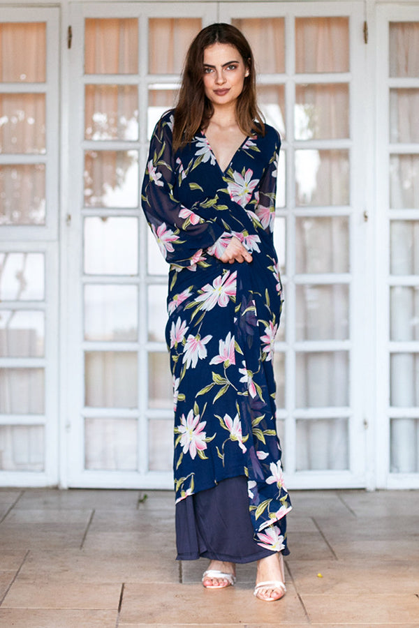 Rut & Circle | Charlie Long Flower Dress | BAZICS CY