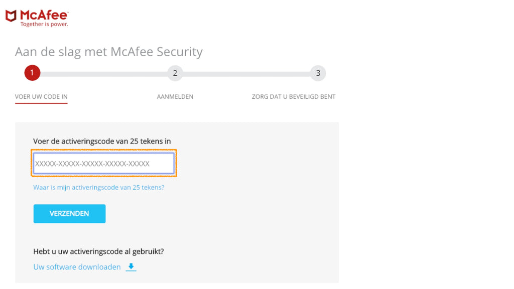 nieuwe mcafee licentie activeren 