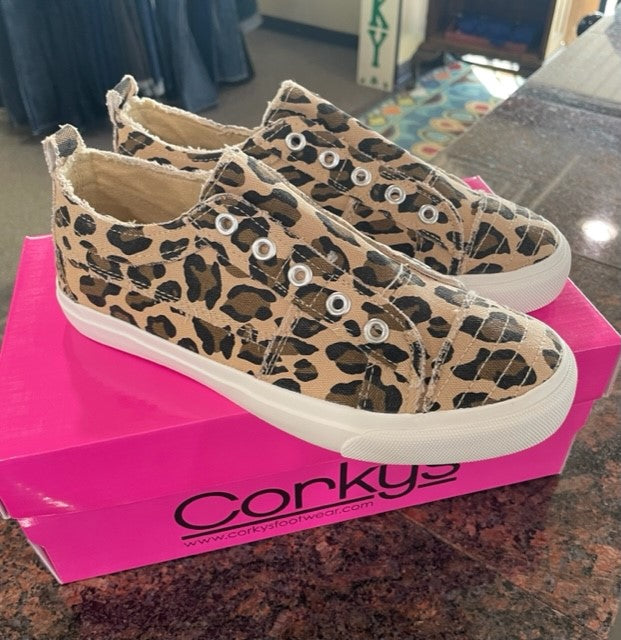 Slip on, leopard print tennis shoe – Let 'em Buck Apparel & Supply