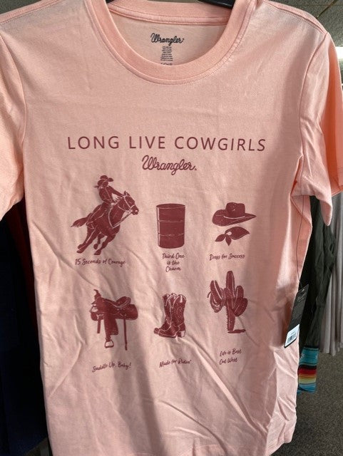 Women's wrangler tee shirt, Long Live Cowgirls – Let 'em Buck Apparel &  Supply