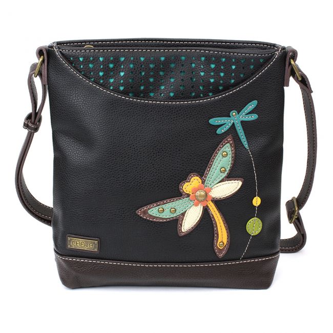 Dragonfly Sweet Messenger Bag - Black – The Covered Bridge and