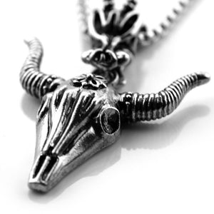Pagan Goat Pendant Necklace goat necklace, metal necklace, goat pendant, pagan necklace