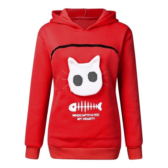 sweatshirt with a cat pouch